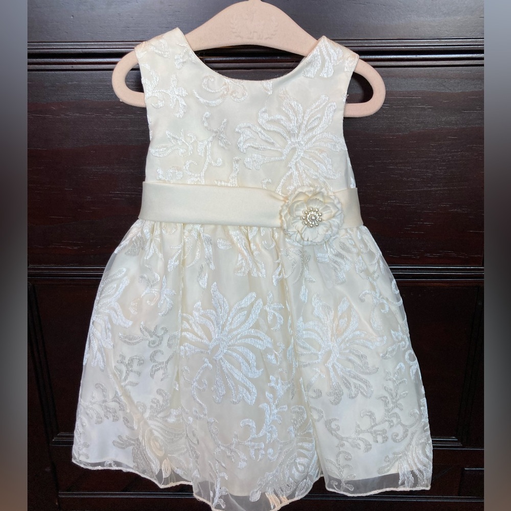 AMERICAN PRINCESS Toddler Girls Cream Special Occasion Dress